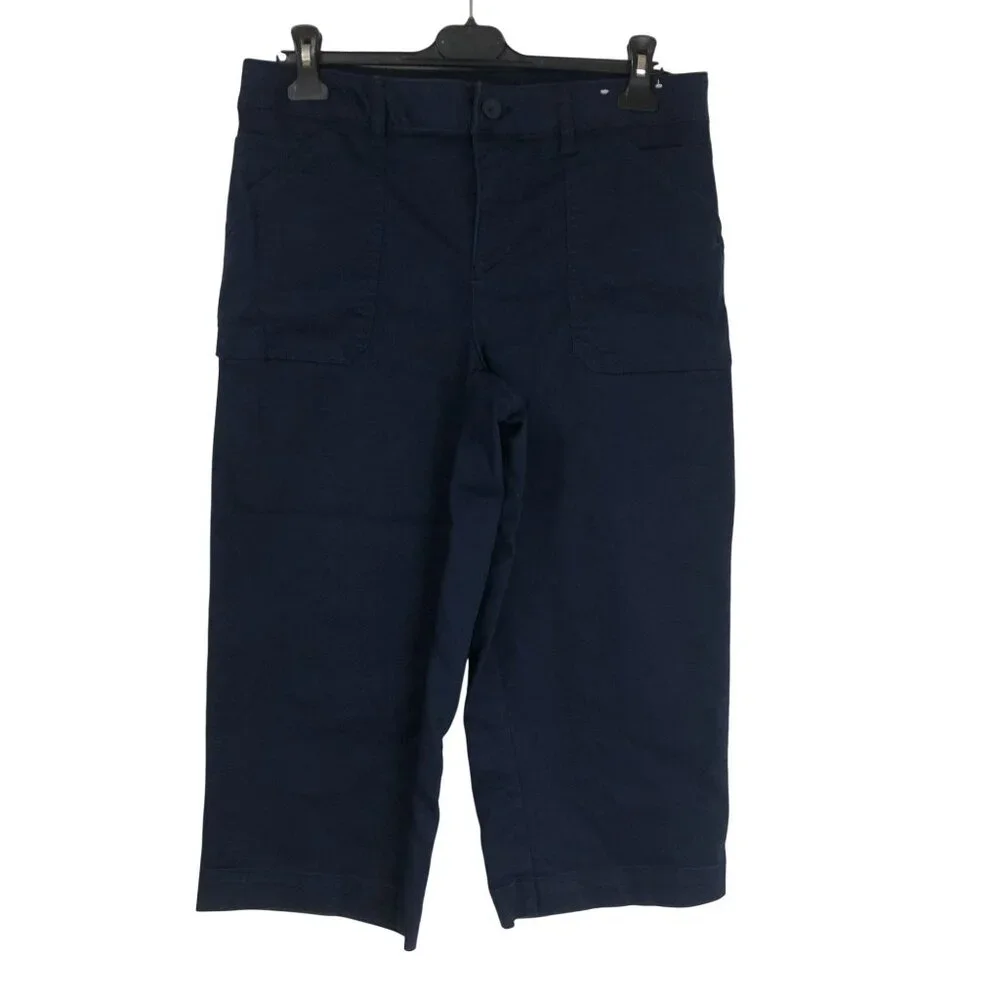 Khakis & Company Capri Pants Womens Navy Blue Size 8 Stretch - Picture 1 of 12
